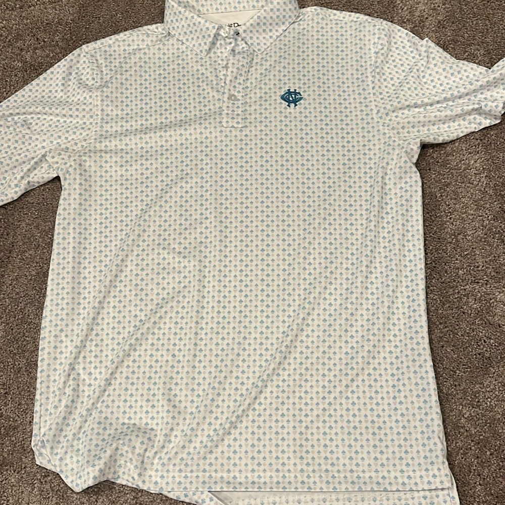 Men’s Medium Golf Polo Straight Down Poker